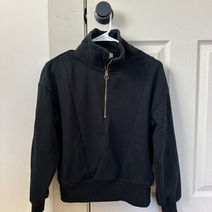 Black Half-Zip Pullover